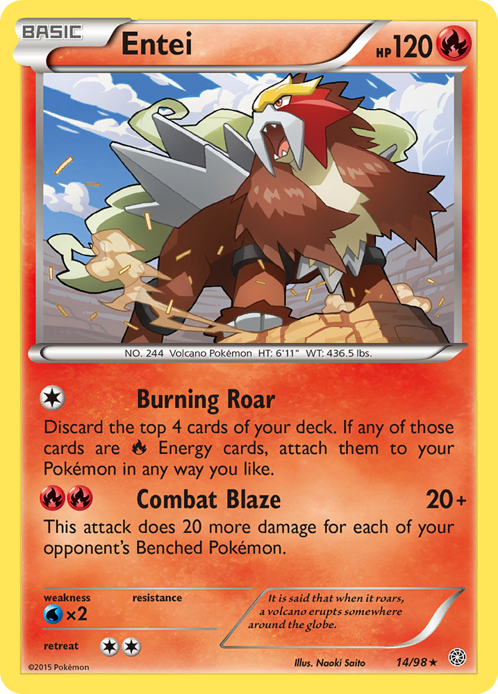 Pokemon | Entei (14/98) [XY: Ancient Origins] | The Nerd Merchant