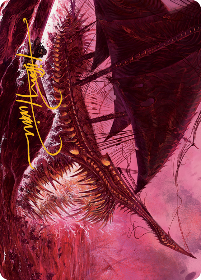 Magic | Marauding Dreadship Art Card (Gold-Stamped Signature) [March of the Machine Art Series] | The Nerd Merchant