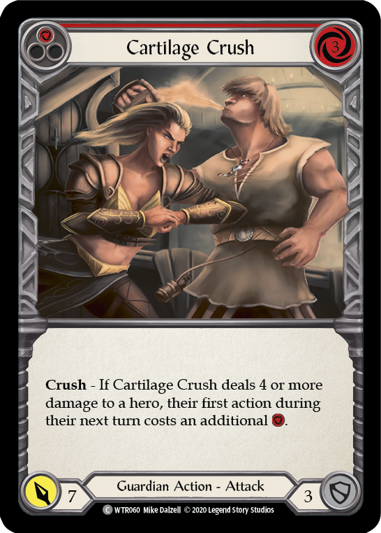 Flesh and Blood TCG | Cartilage Crush (Red) [U-WTR060] (Welcome to Rathe Unlimited)  Unlimited Rainbow Foil | The Nerd Merchant