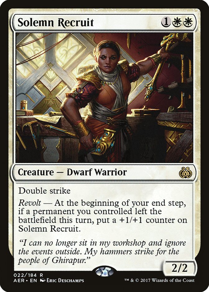 Magic | Solemn Recruit [Aether Revolt] | The Nerd Merchant