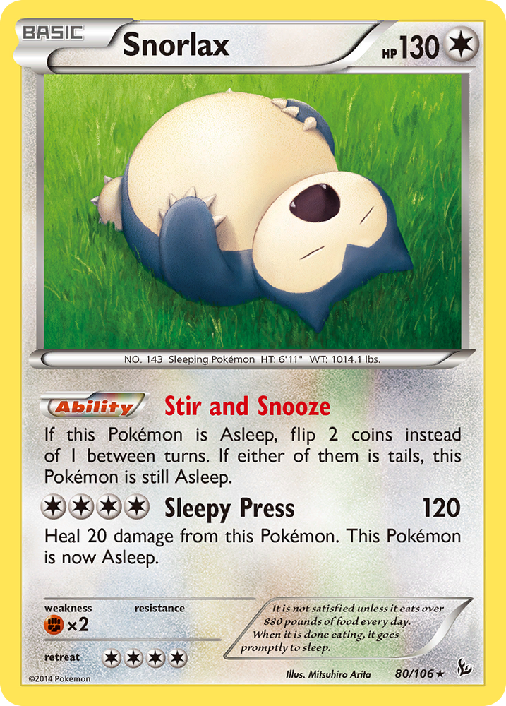 Pokemon | Snorlax (80/106) [XY: Flashfire] | The Nerd Merchant