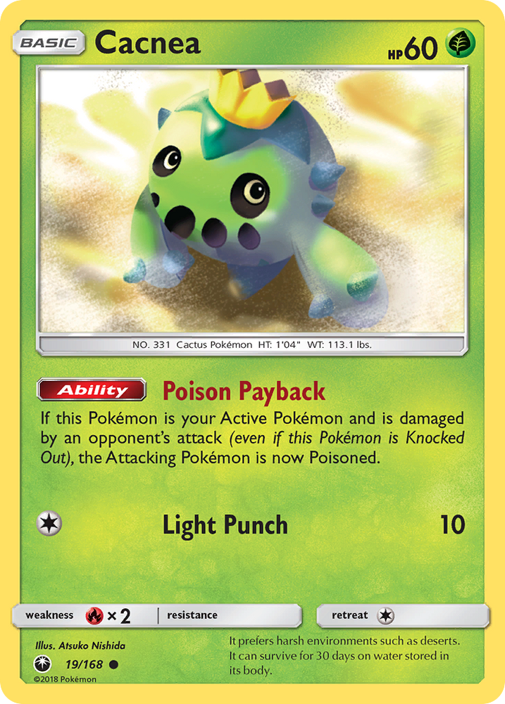 Pokemon | Cacnea (19/168) [Sun & Moon: Celestial Storm] | The Nerd Merchant