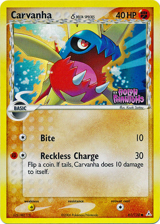 Pokemon | Carvanha (61/110) (Delta Species) (Stamped) [EX: Holon Phantoms] | The Nerd Merchant