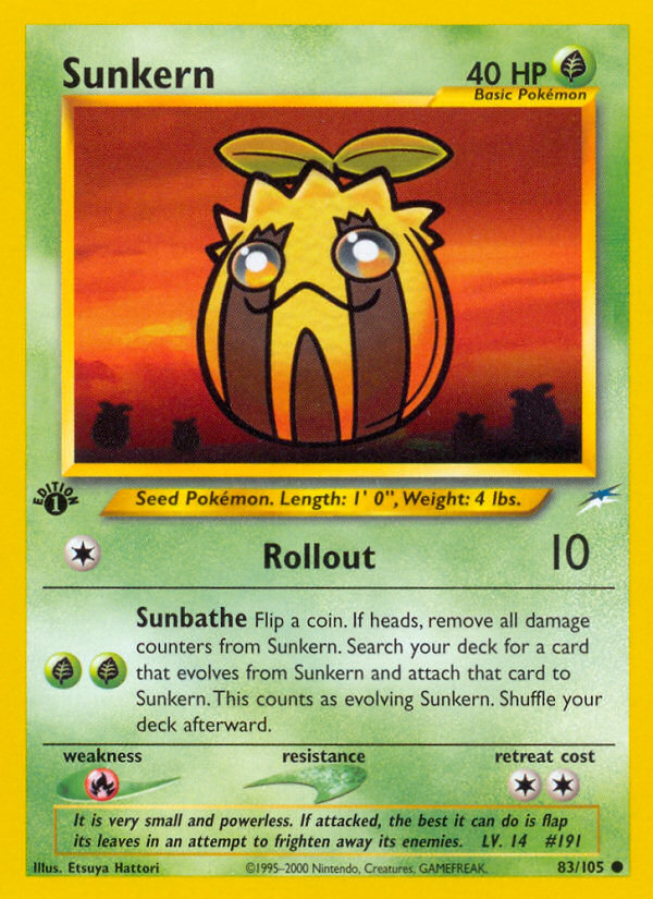 Pokemon | Sunkern (83/105) [Neo Destiny 1st Edition] | The Nerd Merchant