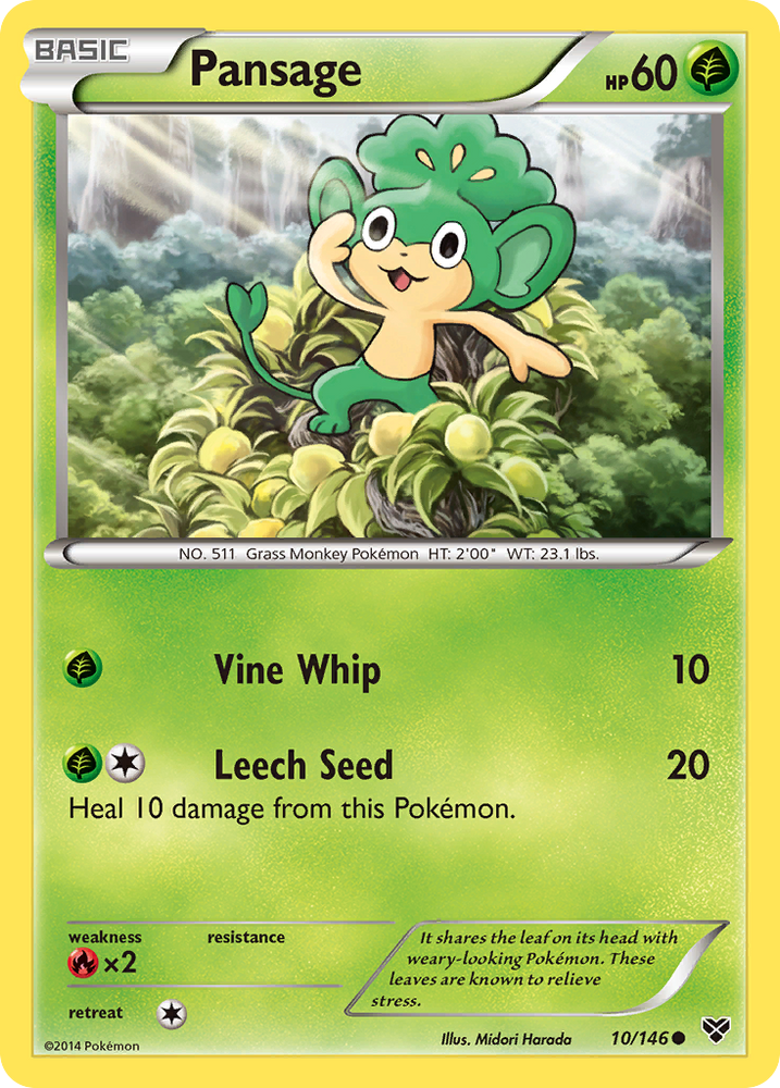 Pokemon | Pansage (10/146) [XY: Base Set] | The Nerd Merchant
