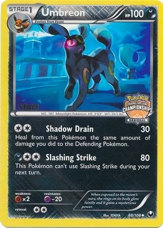 Pokemon | Umbreon (60/108) (Regional Championship Promo Staff) [Black & White: Dark Explorers] | The Nerd Merchant