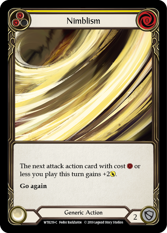 Flesh and Blood TCG | Nimblism (Yellow) [WTR219-C] (Welcome to Rathe)  Alpha Print Normal | The Nerd Merchant
