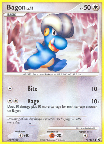 Pokemon | Bagon (76/132) [Diamond & Pearl: Secret Wonders] | The Nerd Merchant