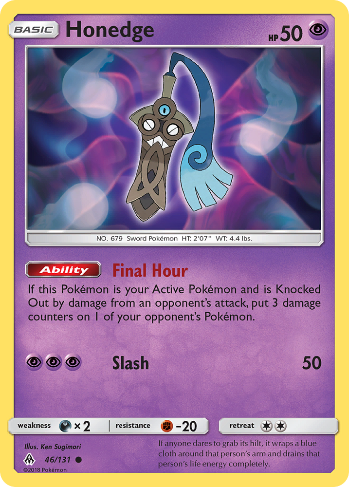 Pokemon | Honedge (46/131) [Sun & Moon: Forbidden Light] | The Nerd Merchant