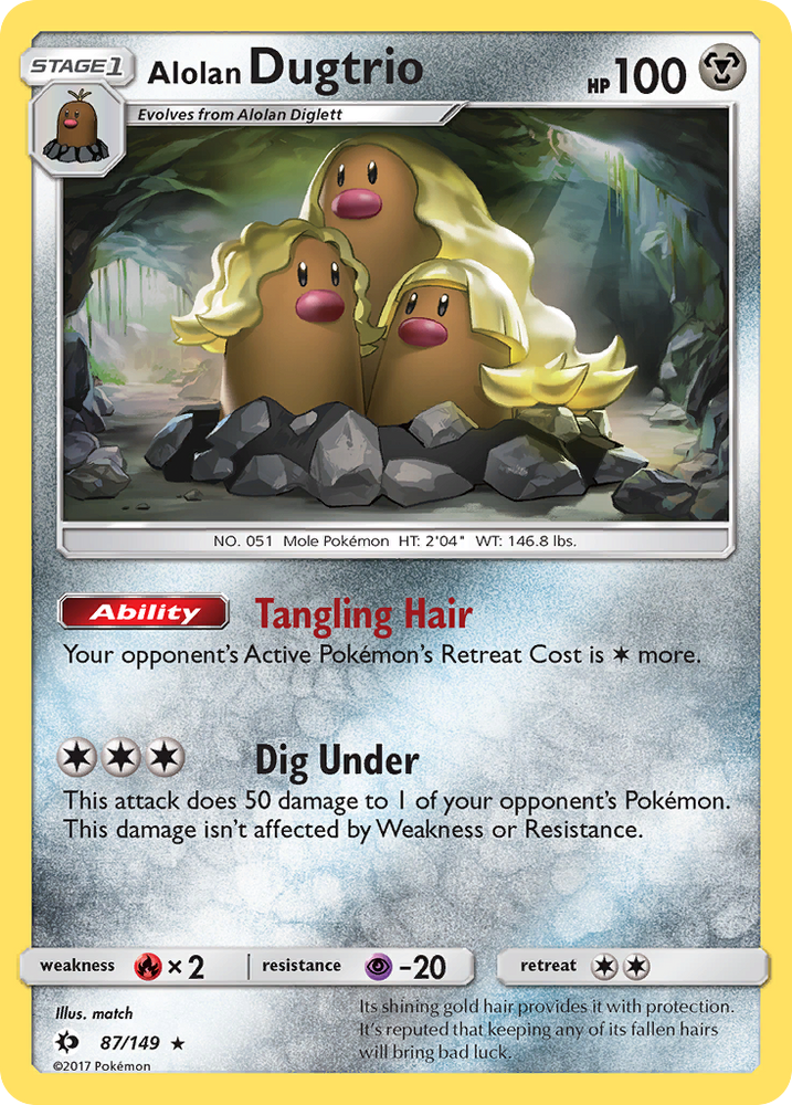 Pokemon | Alolan Dugtrio (87/149) [Sun & Moon: Base Set] | The Nerd Merchant