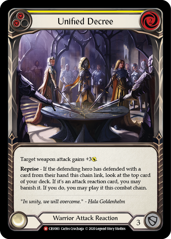 Flesh and Blood TCG | Unified Decree [CRU083] (Crucible of War)  1st Edition Rainbow Foil | The Nerd Merchant