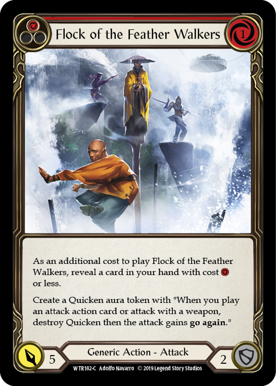 Flesh and Blood TCG | Flock of the Feather Walkers (Red) [WTR182-C] (Welcome to Rathe)  Alpha Print Rainbow Foil | The Nerd Merchant