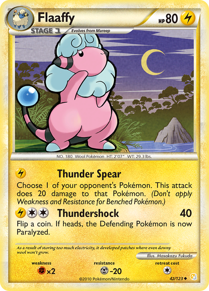 Pokemon | Flaaffy (42/123) [HeartGold & SoulSilver: Base Set] | The Nerd Merchant