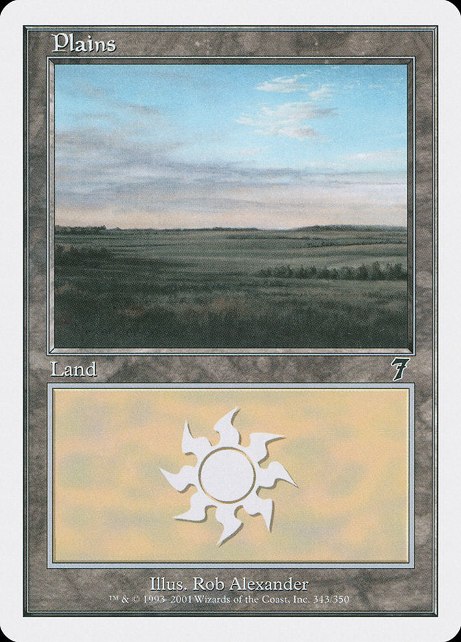 Magic | Plains (343) [Seventh Edition] | The Nerd Merchant
