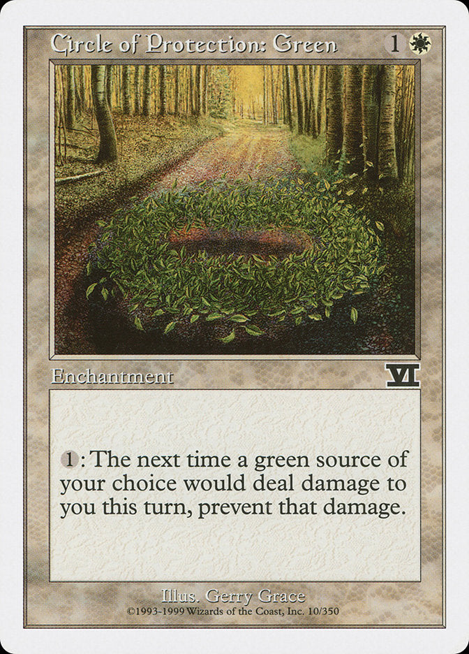 Magic | Circle of Protection: Green [Classic Sixth Edition] | The Nerd Merchant