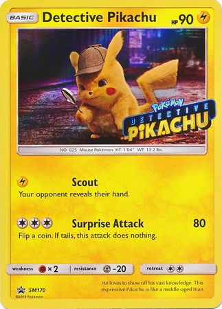 Pokemon | Detective Pikachu (SM170) (Detective Pikachu Stamped) [Sun & Moon: Black Star Promos] | The Nerd Merchant