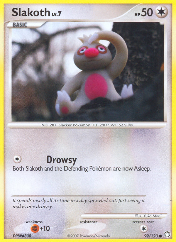 Pokemon | Slakoth (99/123) [Diamond & Pearl: Mysterious Treasures] | The Nerd Merchant