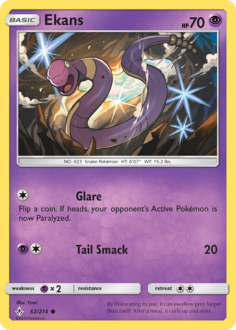 Pokemon | Ekans (62/214) [Sun & Moon: Unbroken Bonds] | The Nerd Merchant