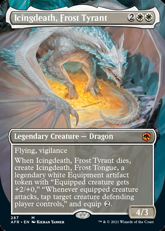 Magic | Icingdeath, Frost Tyrant (Borderless Alternate Art) [Dungeons & Dragons: Adventures in the Forgotten Realms] | The Nerd Merchant