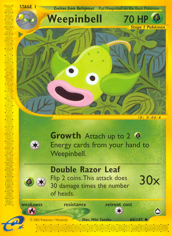 Pokemon | Weepinbell (65/147) [Aquapolis] | The Nerd Merchant