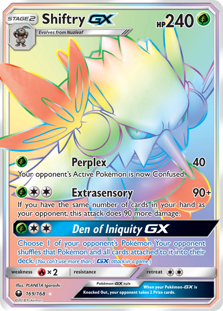 Pokemon | Shiftry GX (169/168) [Sun & Moon: Celestial Storm] | The Nerd Merchant