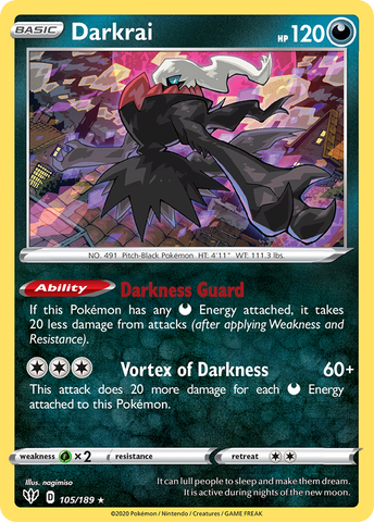 Pokemon | Darkrai (105/189) [Sword & Shield: Darkness Ablaze] | The Nerd Merchant