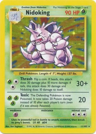 Pokemon | Nidoking (11/102) [Base Set Unlimited] | The Nerd Merchant