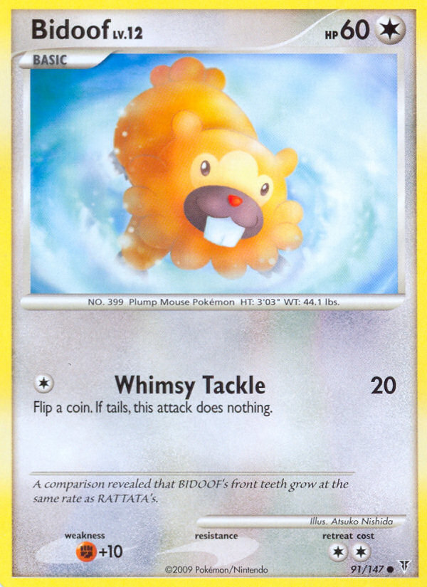 Pokemon | Bidoof (91/147) [Platinum: Supreme Victors] | The Nerd Merchant