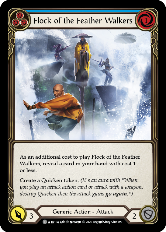 Flesh and Blood TCG | Flock of the Feather Walkers (Blue) [U-WTR184] (Welcome to Rathe Unlimited)  Unlimited Rainbow Foil | The Nerd Merchant