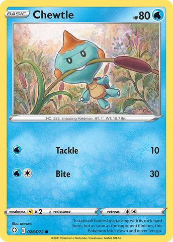 Pokemon | Chewtle (026/072) [Sword & Shield: Shining Fates] | The Nerd Merchant