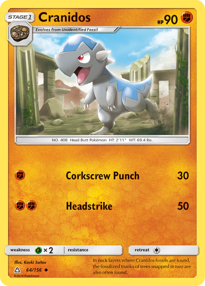 Pokemon | Cranidos (64/156) [Sun & Moon: Ultra Prism] | The Nerd Merchant