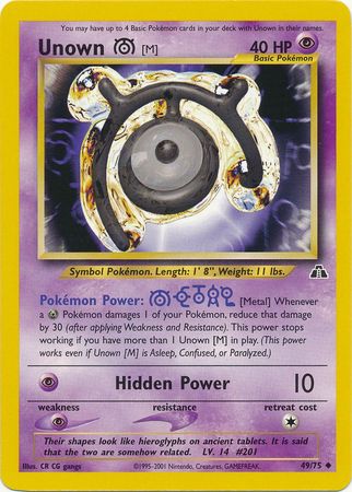 Pokemon | Unown [M] (49/75) [Neo Discovery Unlimited] | The Nerd Merchant
