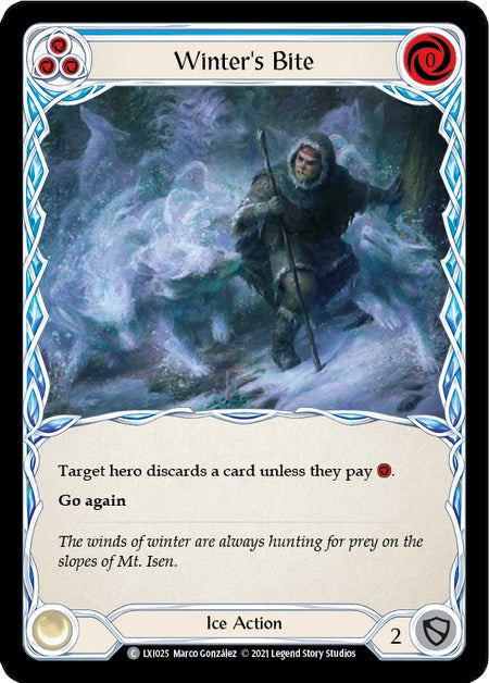 Flesh and Blood TCG | Winter's Bite (Blue) [LXI025] (Tales of Aria Lexi Blitz Deck)  1st Edition Normal | The Nerd Merchant