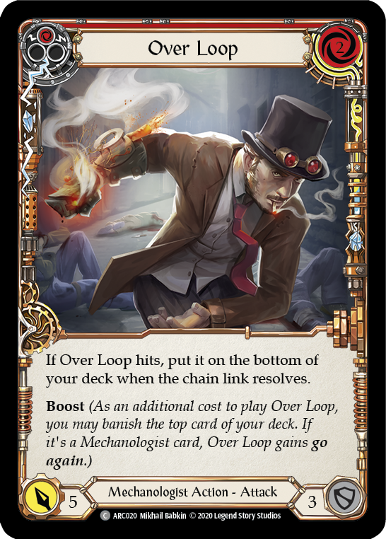 Flesh and Blood TCG | Over Loop (Red) [U-ARC020] (Arcane Rising Unlimited)  Unlimited Rainbow Foil | The Nerd Merchant