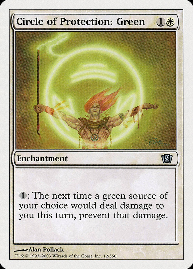 Magic | Circle of Protection: Green [Eighth Edition] | The Nerd Merchant