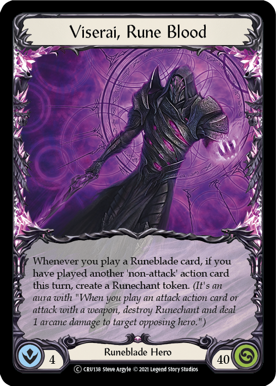Flesh and Blood TCG | Viserai, Rune Blood [U-CRU138] (Crucible of War Unlimited)  Unlimited Normal | The Nerd Merchant