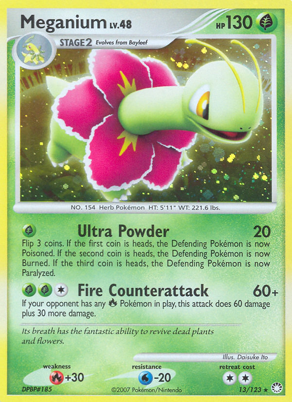 Pokemon | Meganium (13/123) [Diamond & Pearl: Mysterious Treasures] | The Nerd Merchant