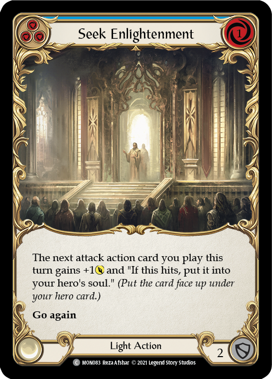 Flesh and Blood TCG | Seek Enlightenment (Blue) [MON083-RF] (Monarch)  1st Edition Rainbow Foil | The Nerd Merchant