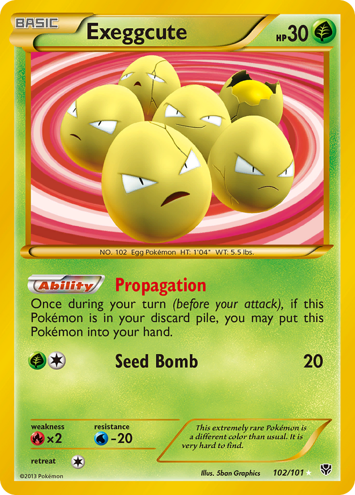 Pokemon | Exeggcute (102/101) [Black & White: Plasma Blast] | The Nerd Merchant