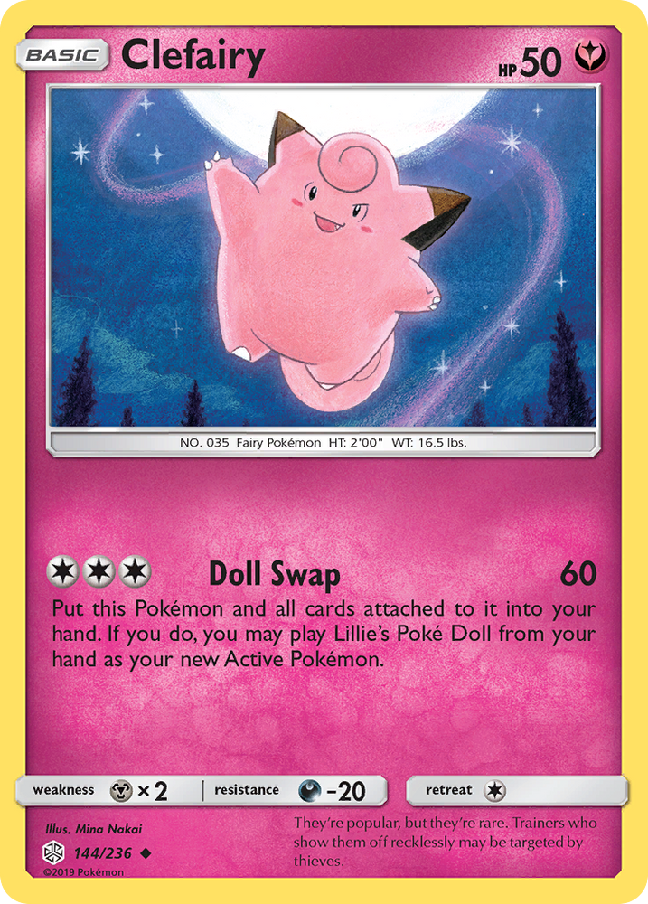 Pokemon| Clefairy (144/236) [Sun & Moon: Cosmic Eclipse] | The Nerd Merchant