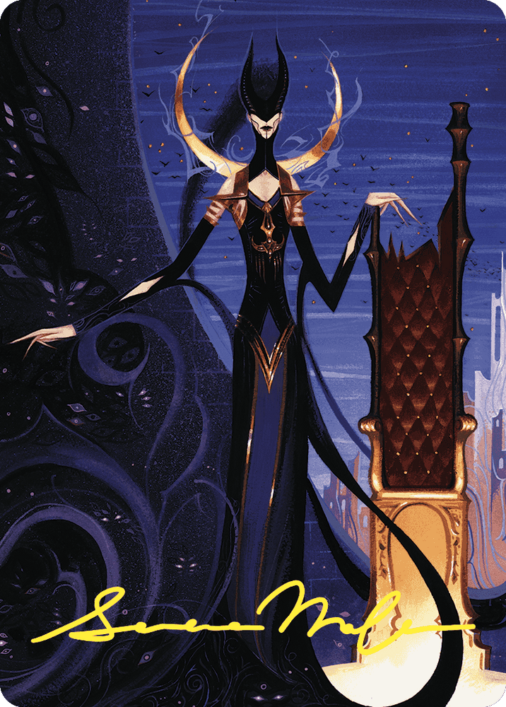 Magic | Ashiok, Wicked Manipulator Art Card (57/81) (Gold-Stamped Signature) [Wilds of Eldraine Art Series] | The Nerd Merchant