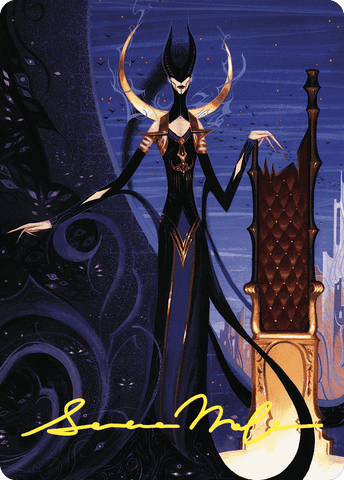 Magic | Ashiok, Wicked Manipulator Art Card (57/81) (Gold-Stamped Signature) [Wilds of Eldraine Art Series] | The Nerd Merchant