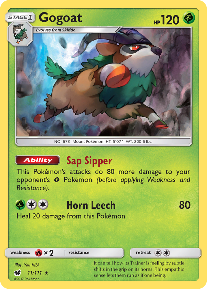 Pokemon | Gogoat (11/111) [Sun & Moon: Crimson Invasion] | The Nerd Merchant