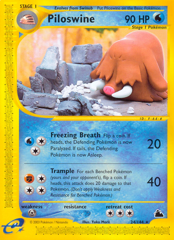 Pokemon | Piloswine (24/144) [Skyridge] | The Nerd Merchant
