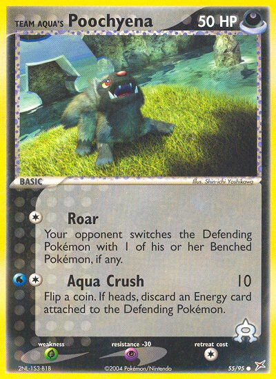 Pokemon | Team Aqua's Poochyena (55/95) [EX: Team Magma vs Team Aqua] | The Nerd Merchant