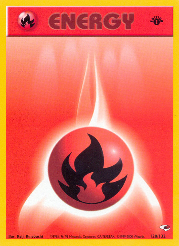 Pokemon | Fire Energy (128/132) [Gym Heroes 1st Edition] | The Nerd Mechant