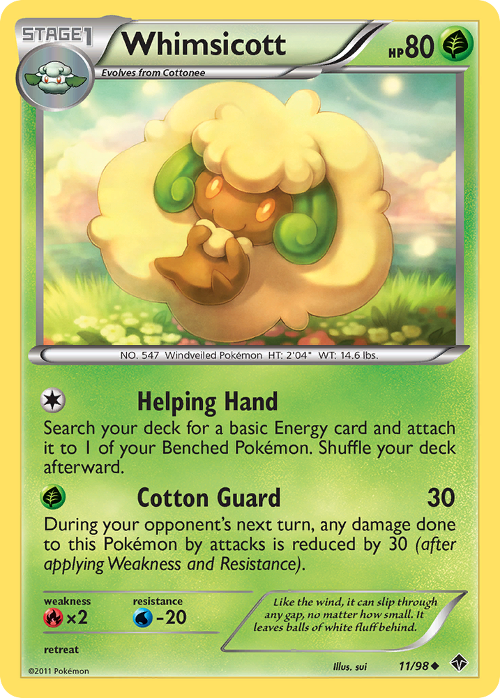 Pokemon | Whimsicott (11/98) [Black & White: Emerging Powers] | The Nerd Merchant