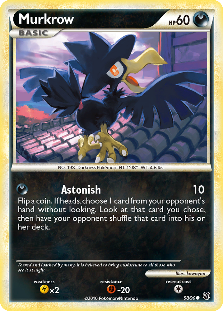 Pokemon | Murkrow (58/90) [HeartGold & SoulSilver: Undaunted] | The Nerd Merchant