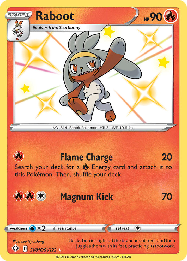 Pokemon | Raboot (SV016/SV122) [Sword & Shield: Shining Fates] | The Nerd Merchant