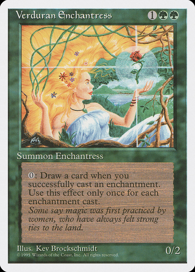 Magic | Verduran Enchantress [Fourth Edition] | The Nerd Merchant
